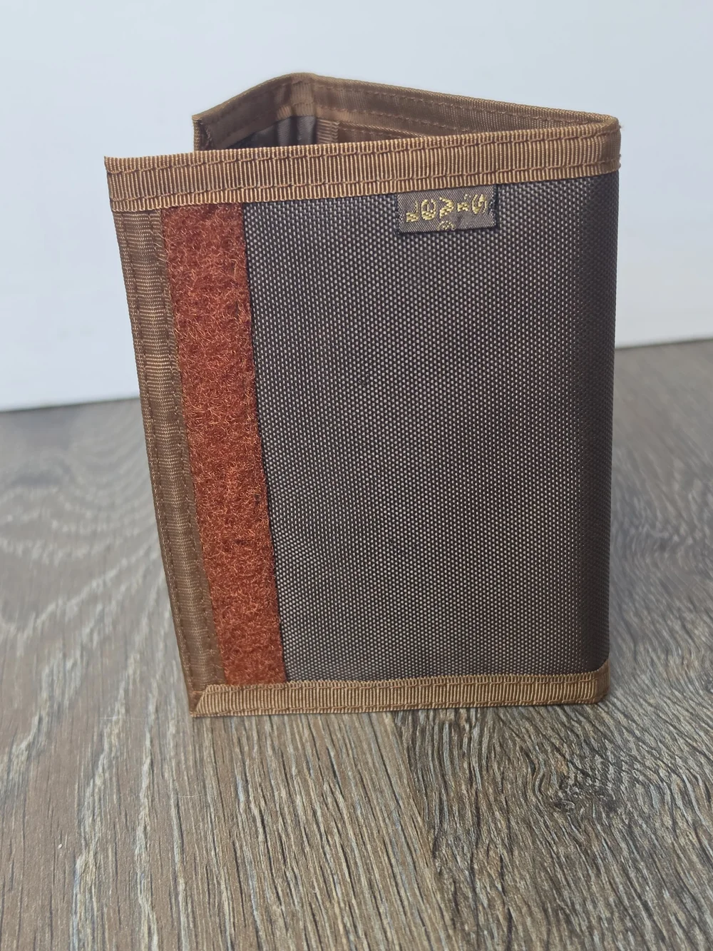 Vintage 70s 80s Levi's Nylon Trifold Wallet Brown Orange Accent